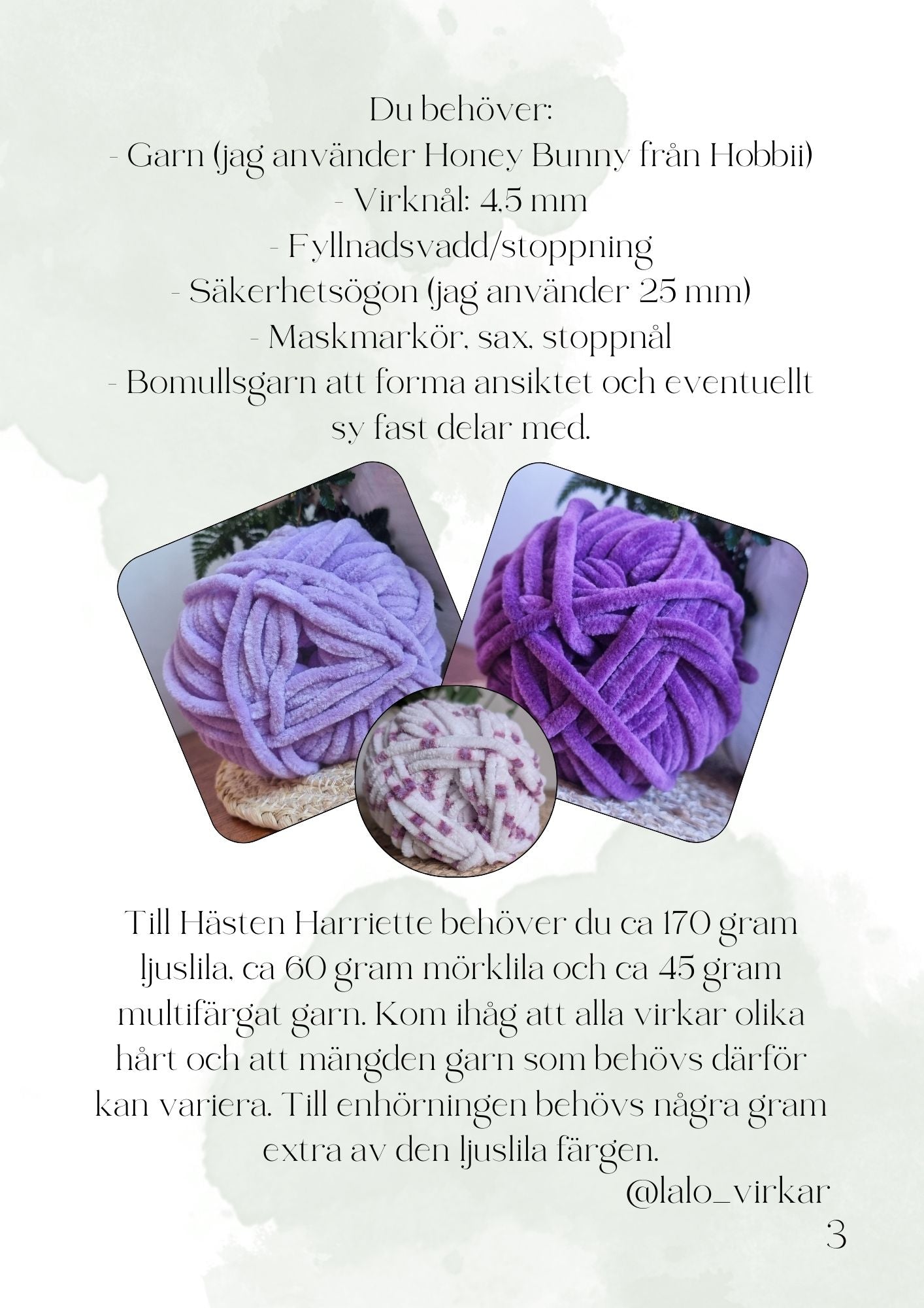 MÖNSTER - Hästen Harriette