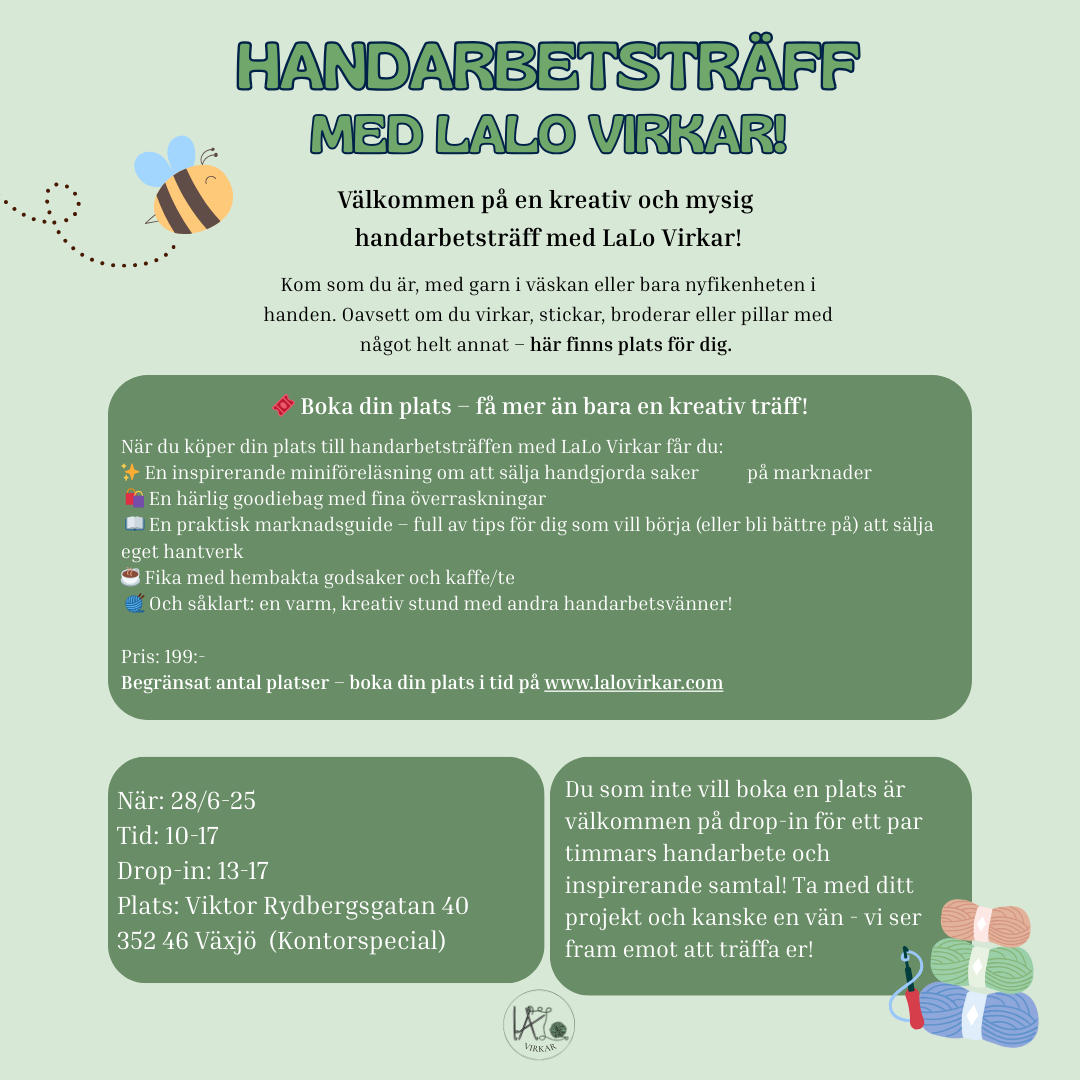 Biljett till handarbetsträff 2025