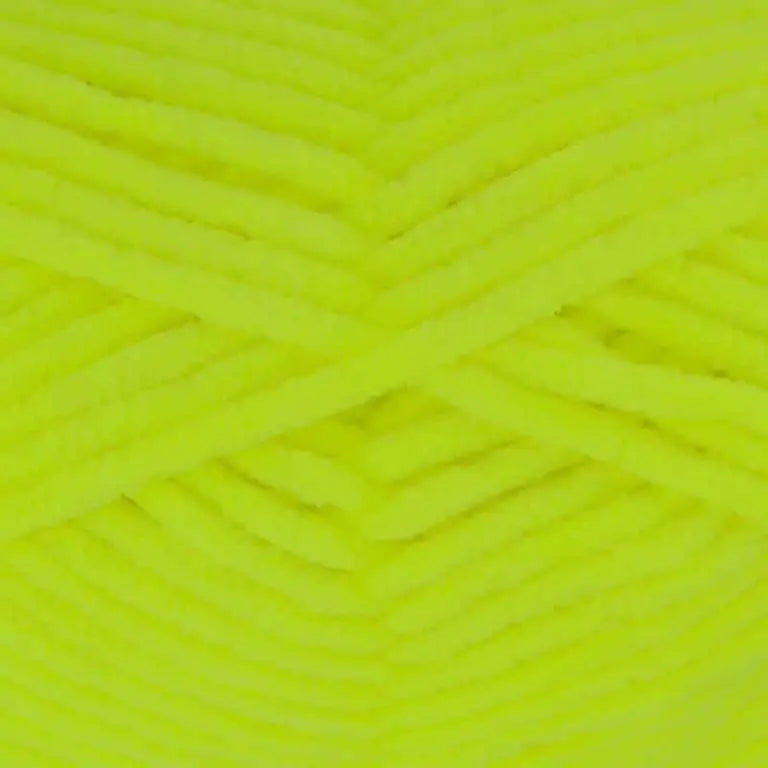 chenille garn king cole yummy neongul gul