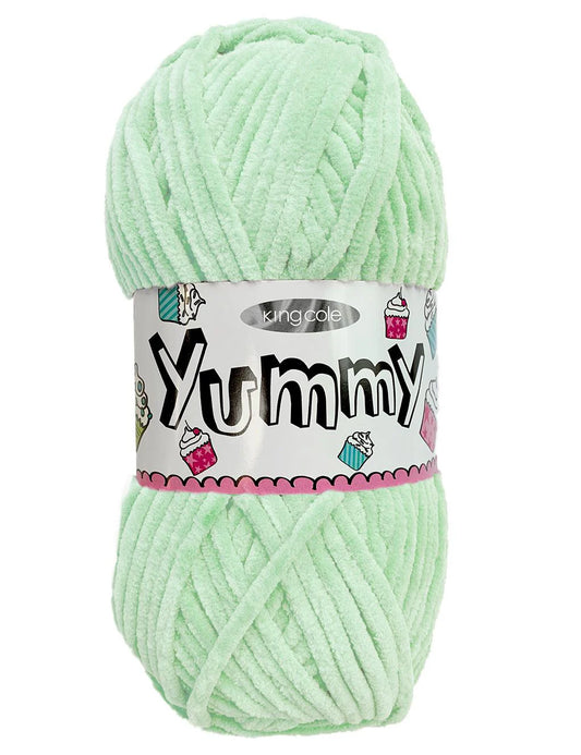 chenille garn mint yummy king cole