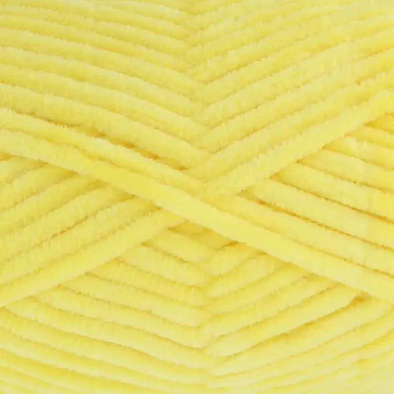 chenille garn king cole yummy  gul ljusgul buttercup