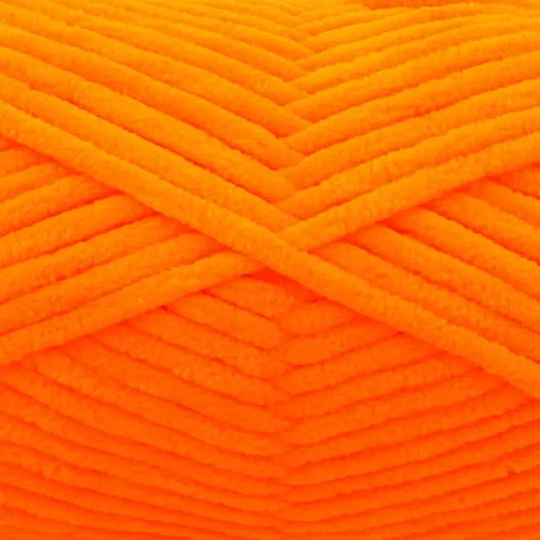 chenille garn king cole yummy neonorange