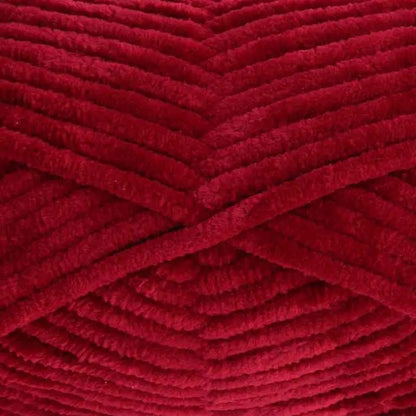 chenille garn king cole yummy vinröd röd