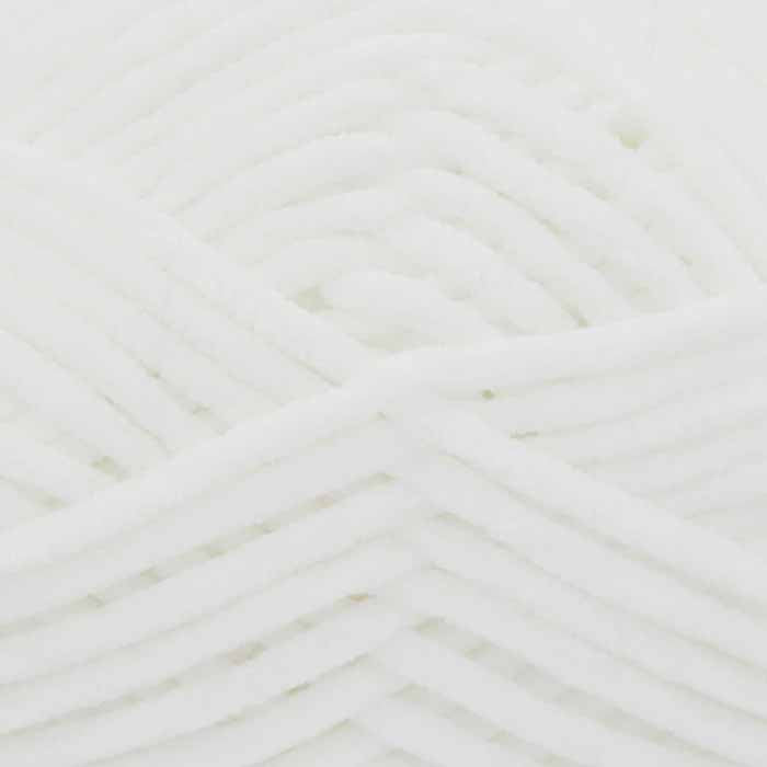 chenille garn king yummy cole vit